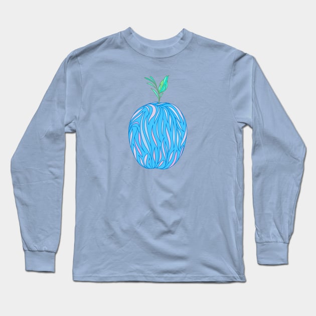 Blue apple Long Sleeve T-Shirt by mkbl